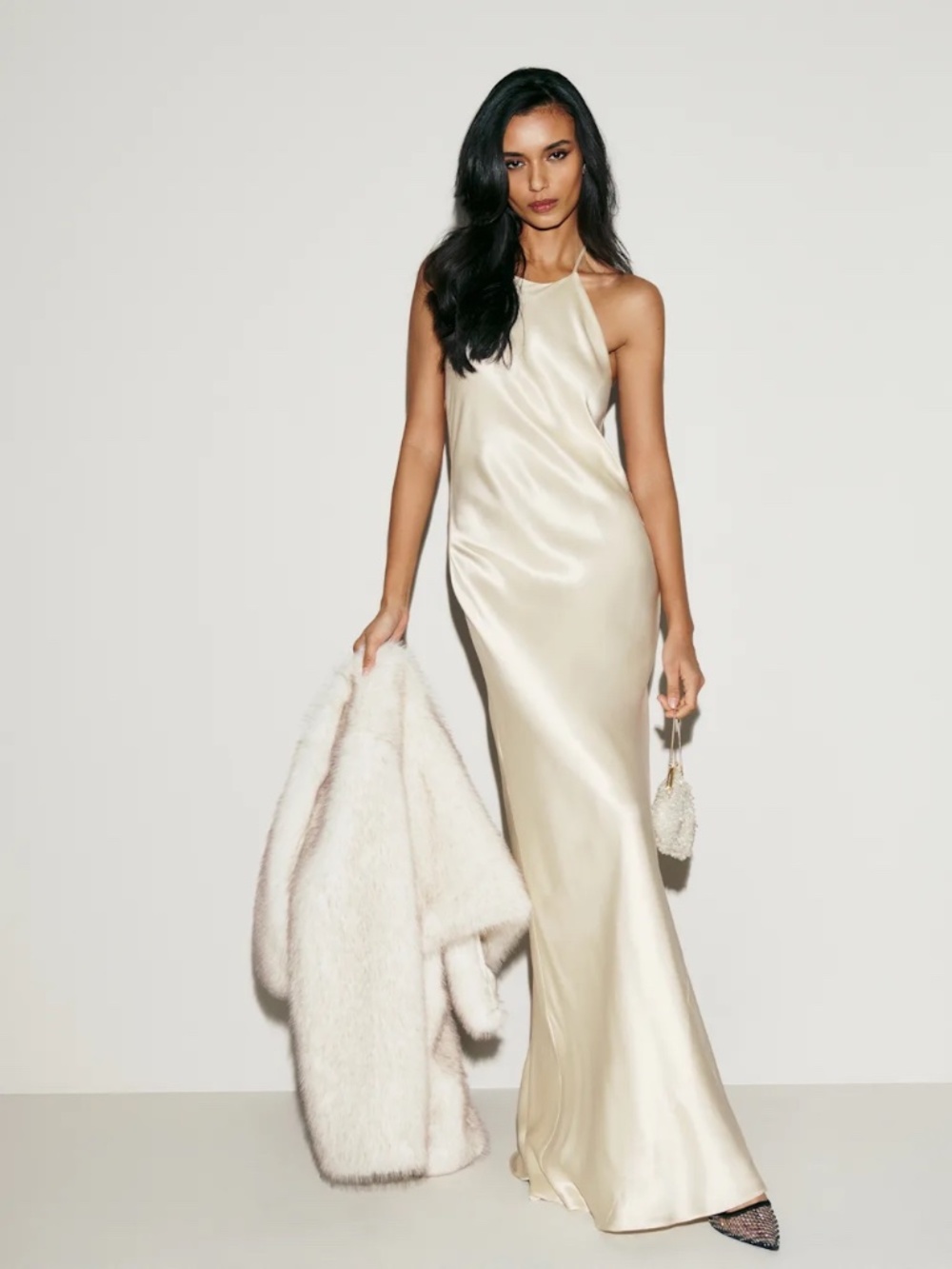 REFORMATION NWT Jeany Silk Dress in Ivory New w tag weddings